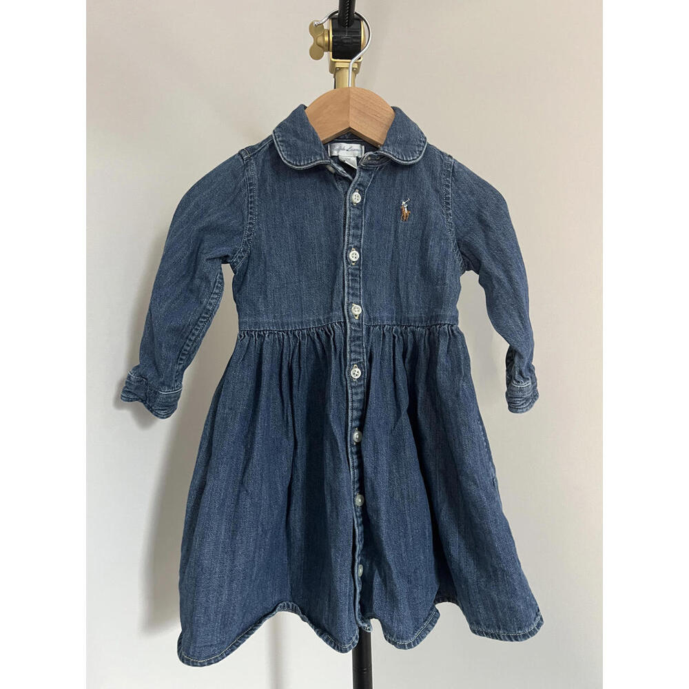 Ralph Lauren Indigo Denim Button-Front Dress